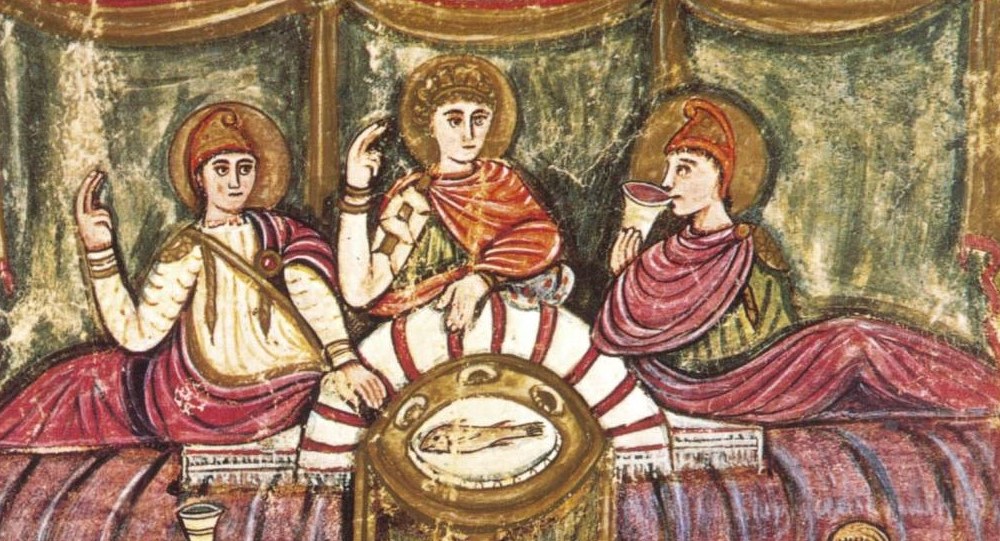 Aeneas på besøk hos Dido i Karthago (sent 400-tall) – www.document.se