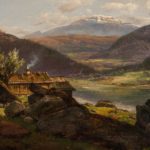 Gård ved Feigum i Lusterfjorden (1851)