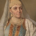 Portrett av kunstnerens ektefelle i russisk kostyme (c.1828).