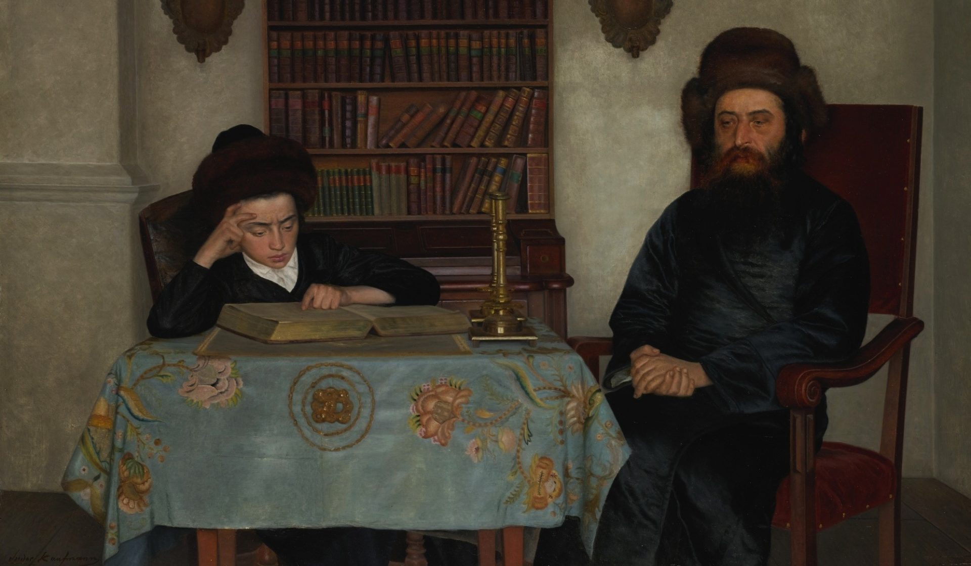 Isador Rabbi Rabbi med en ung elev (ikke datert). – Document Sverige