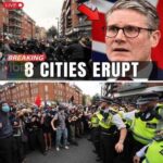 Storbritannien torsdag kväll: Våldsamma protester mot migrant-hotell i åtta städer